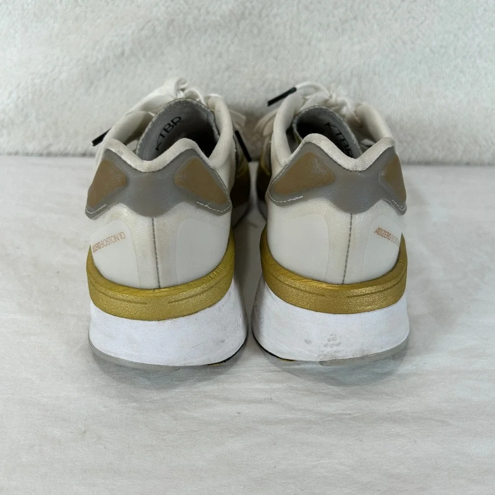 Adidas‎ Adizero Boston 10 Running Shoes Womens White Gold GY0905 Size 5